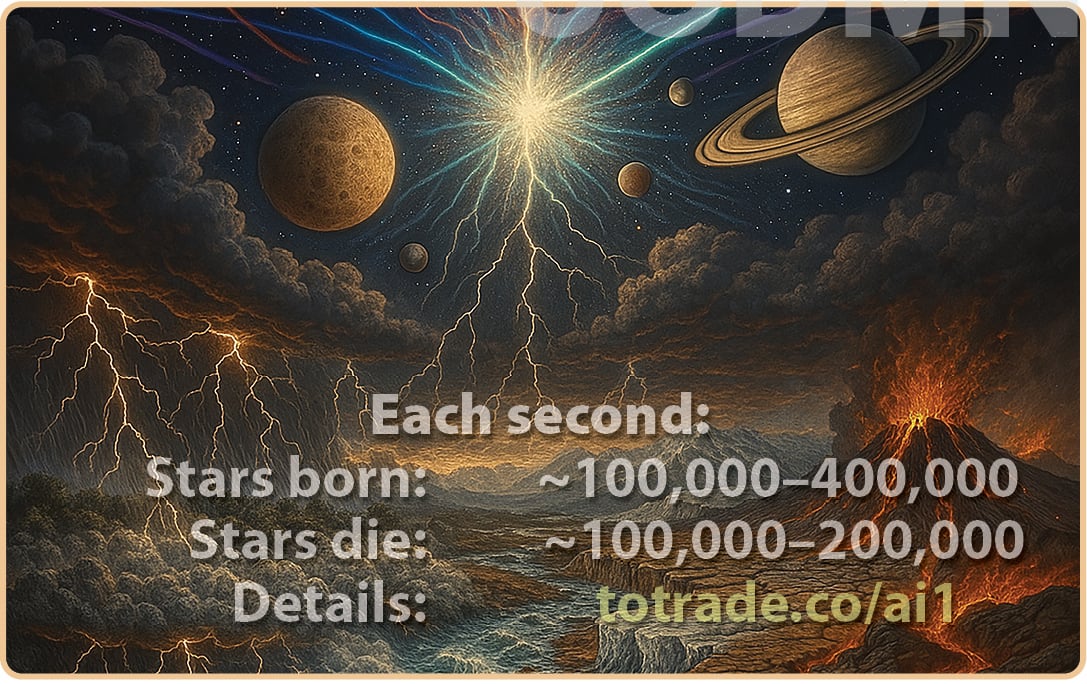 Stars explode. Energy is coming