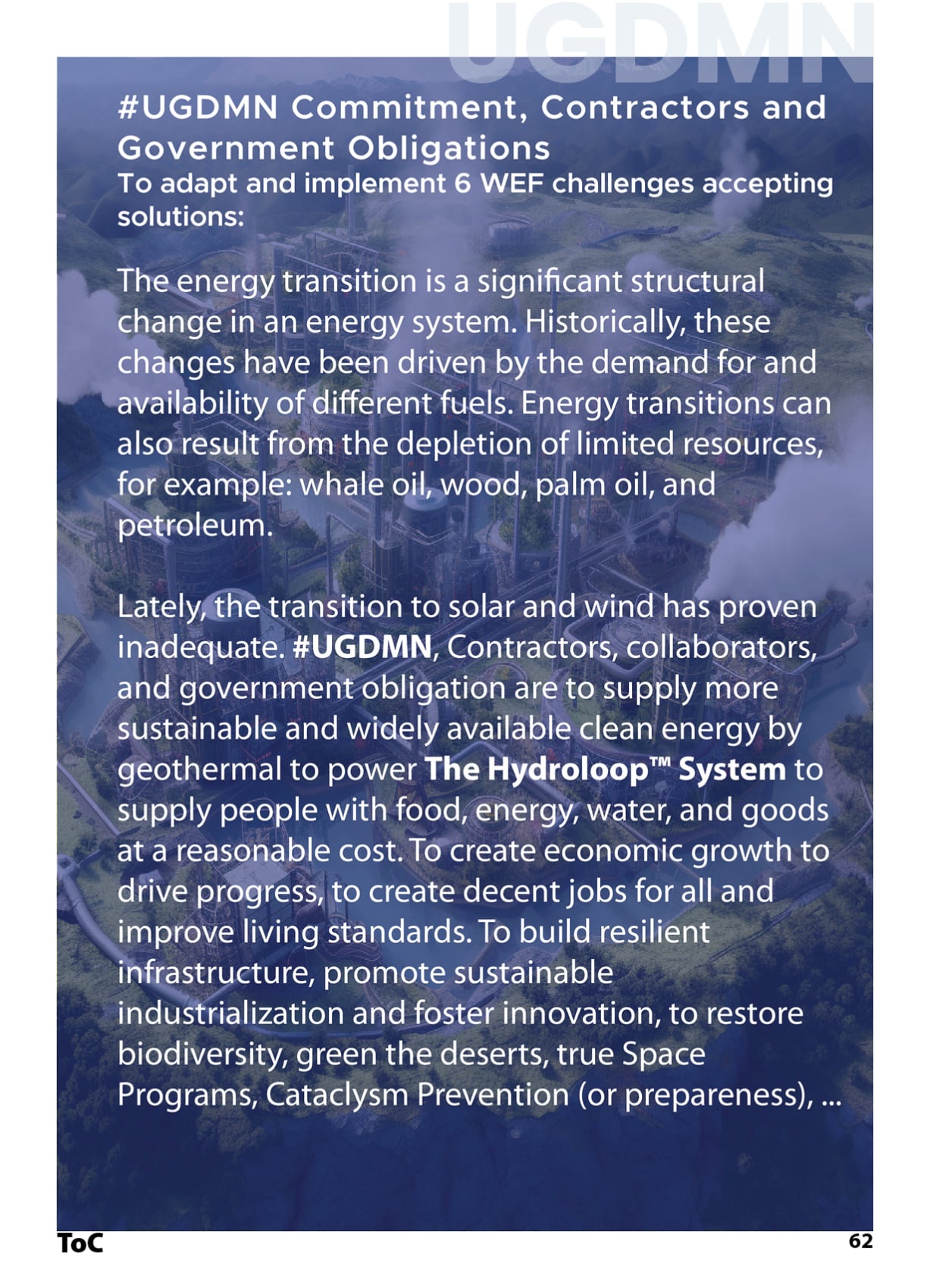 WPD Commitment, Contractors and Government Obligations