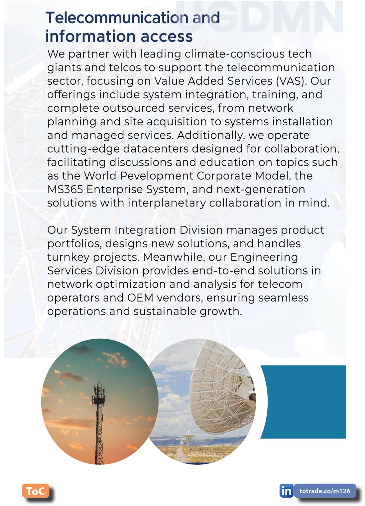 Telecommunication and Information access