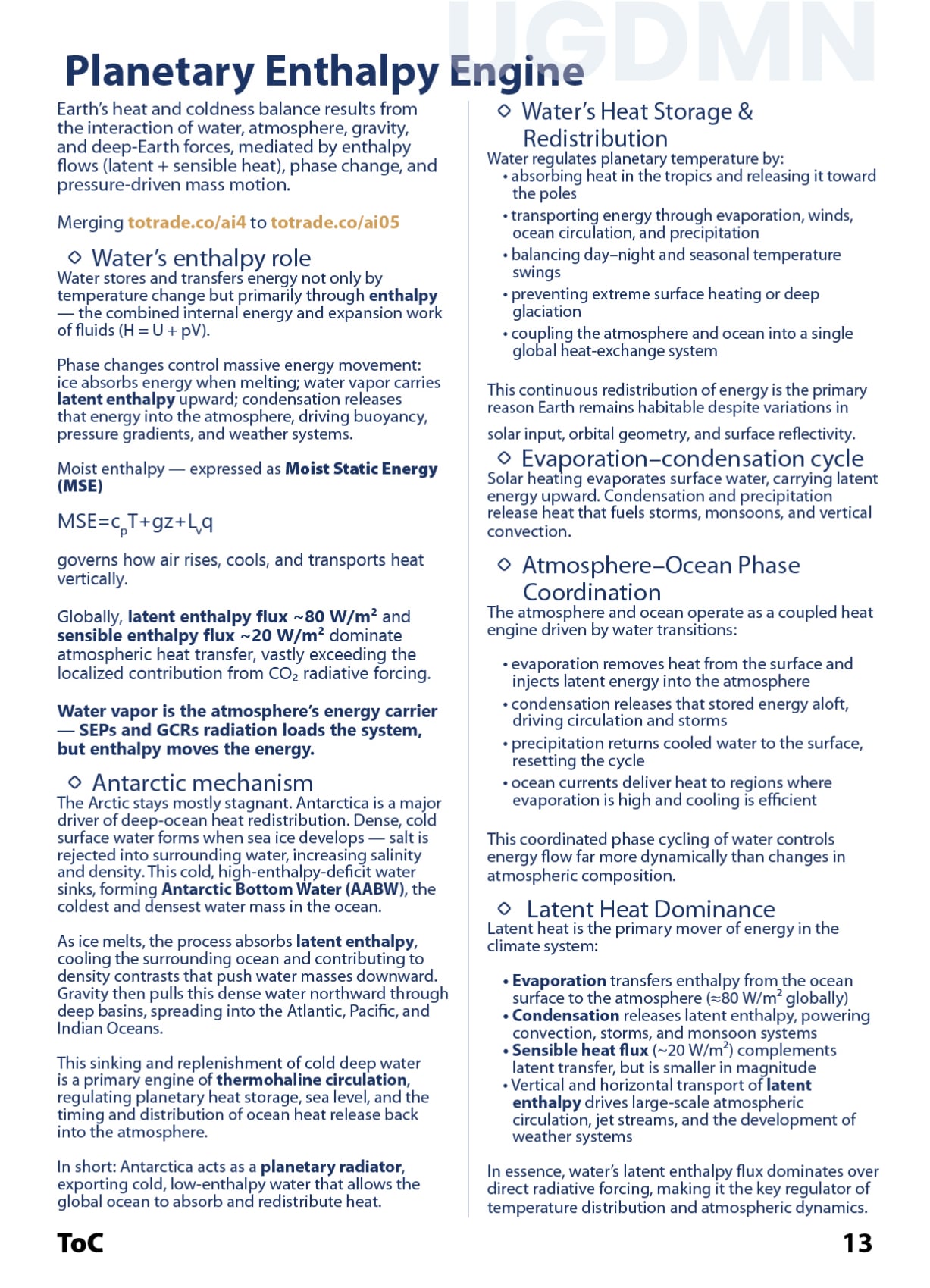 Planetary Enthalpy Engine
