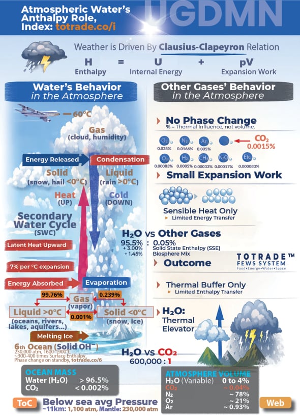 Earth's Enthalpy Engine Regulates Climate, not CO2