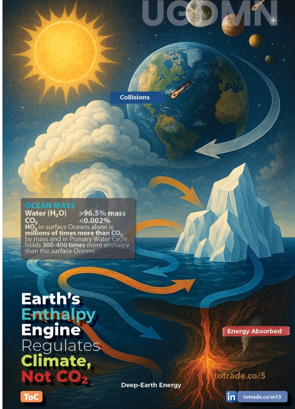 Earth's Enthalpy Engine Regulates Climate, not CO2