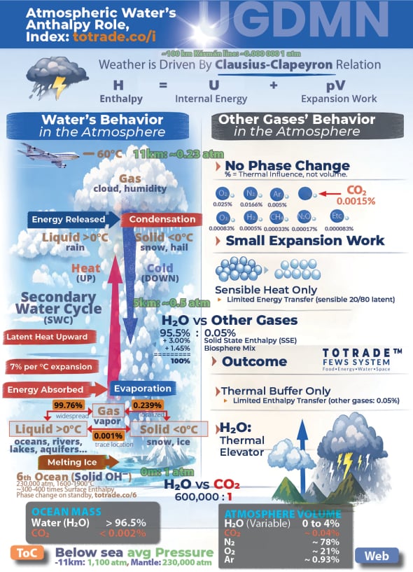 Earth's Enthalpy Engine Regulates Climate, not CO2
