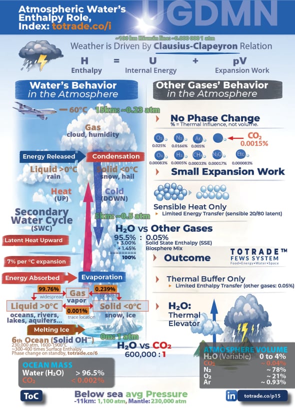 Earth's Enthalpy Engine Regulates Climate, not CO2