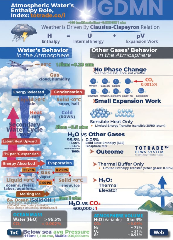 Earth's Enthalpy Engine Regulates Climate, not CO2