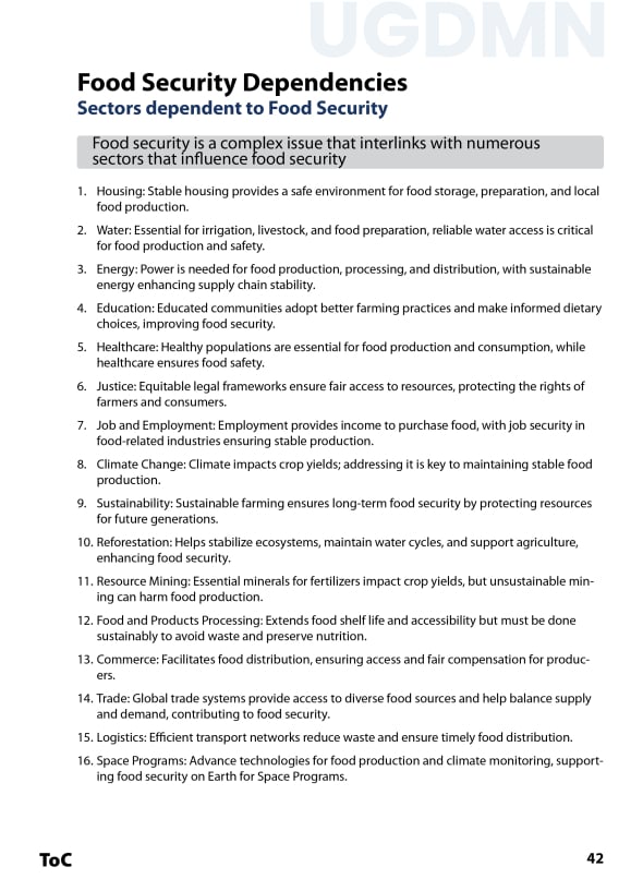 Food Security Dependencies