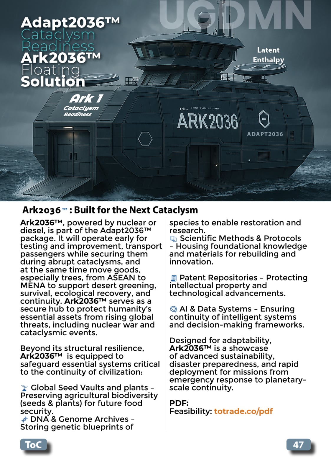 Ark2036: Cataclysm Prevention and Readiness