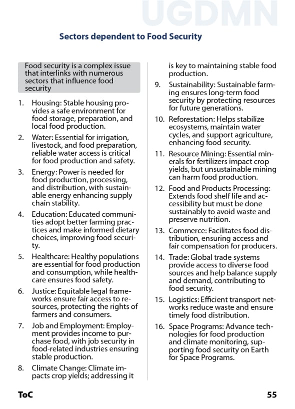 Food Security Dependencies
