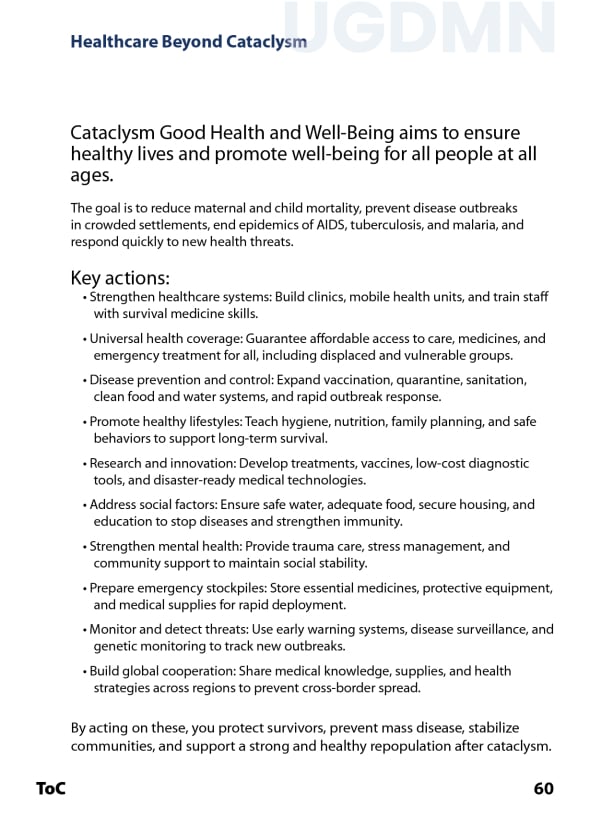 Healthcare Beyond Cataclysm