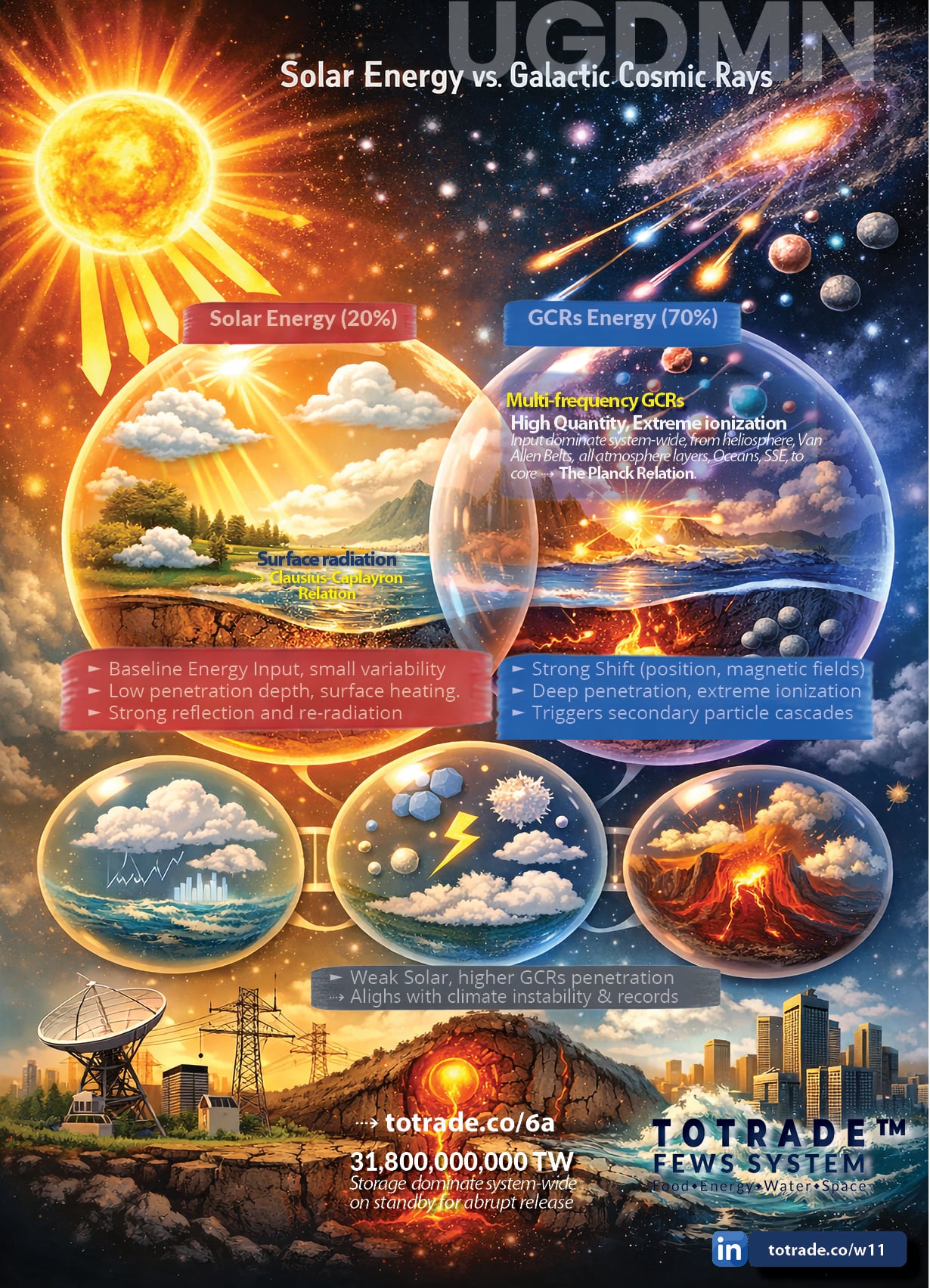 Solar Energy: 20%. GCRs: 70%. The Numbers Are Not Close