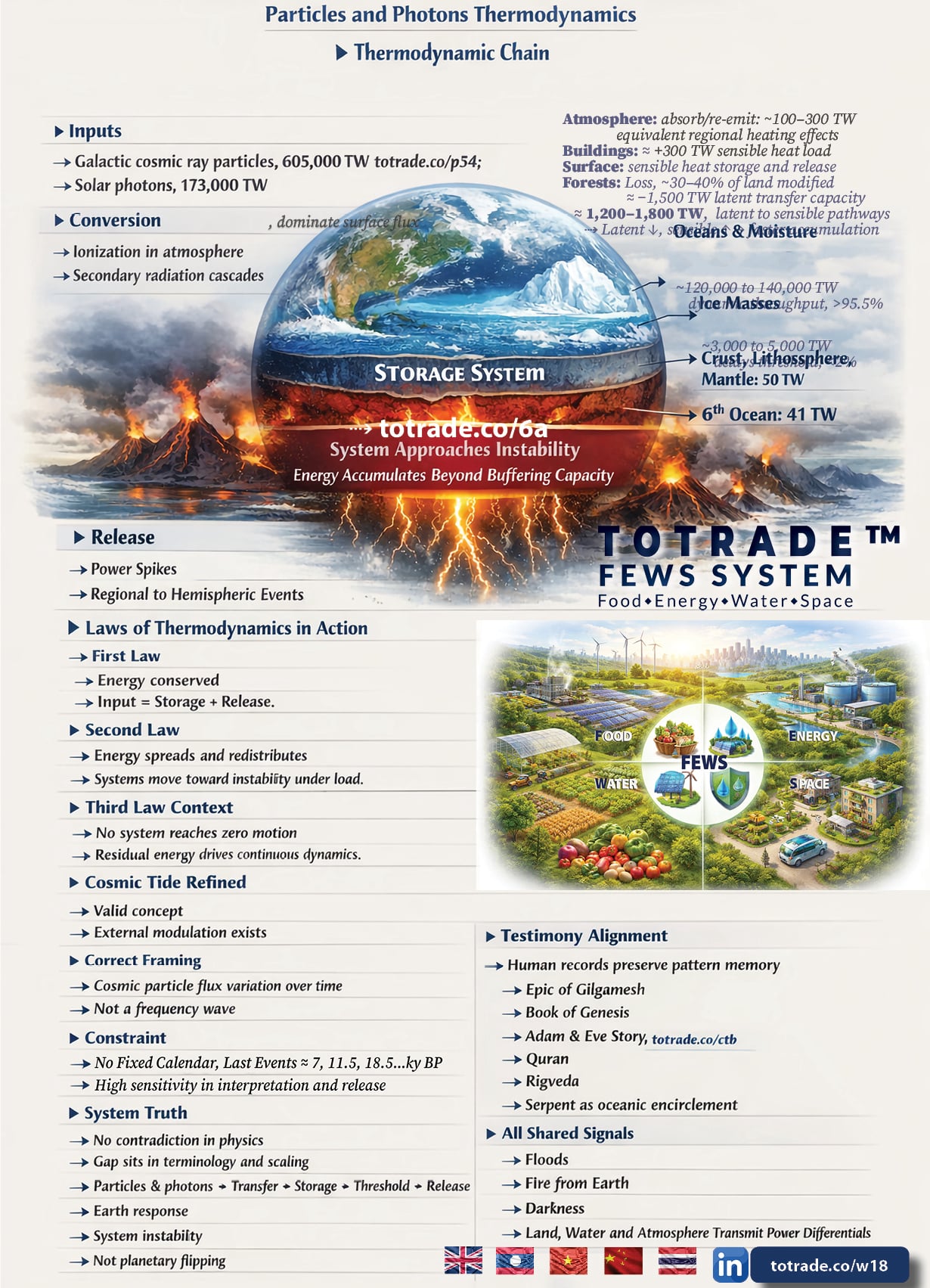 Energy Accumulates Beyond Buffering Capacity. The Laws of Thermodynamics Are Clear