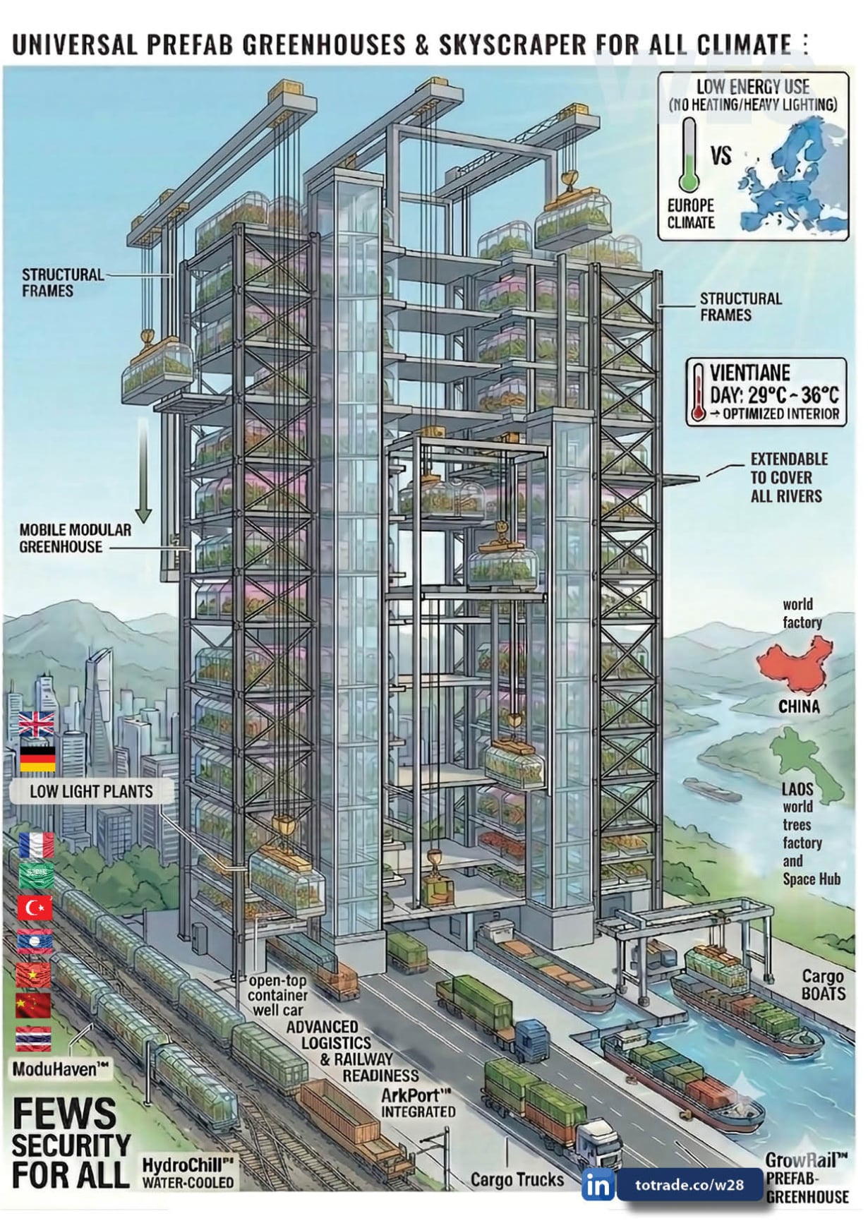 Greenhouse and Skyscrapers