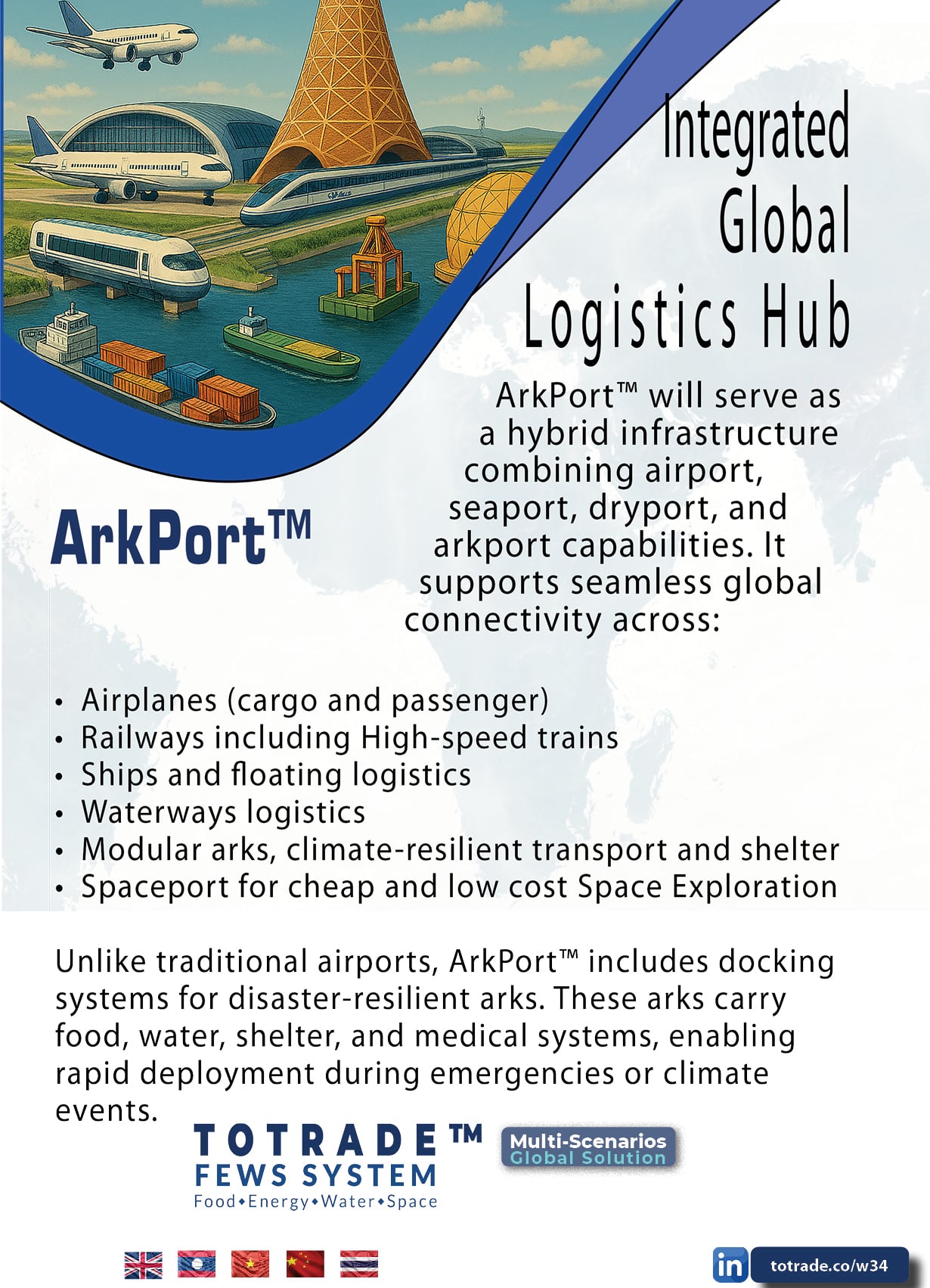 Airport. Seaport. Dryport. Spaceport. One Integrated Hub. One System