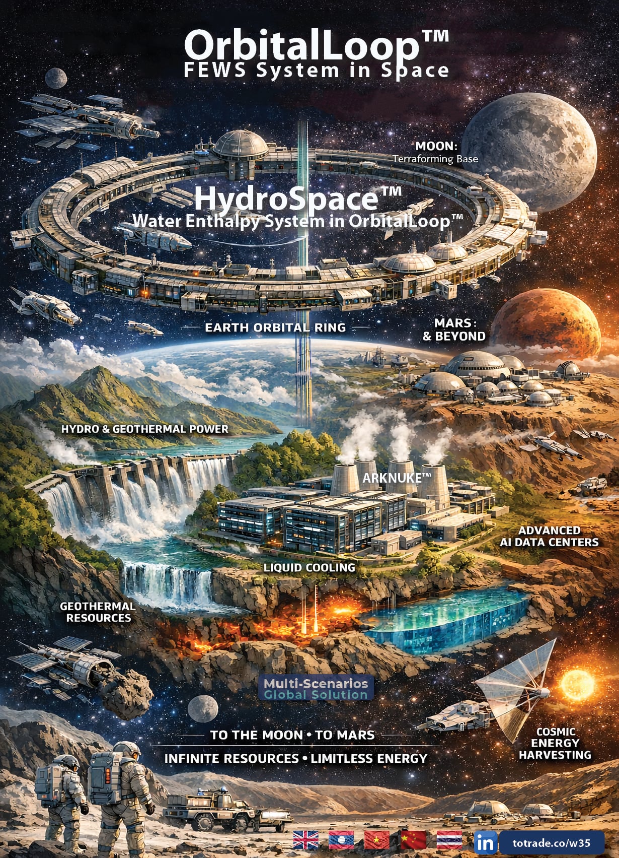 Infinite Resources. Limitless Energy. Earth-Moon-Mars Connected