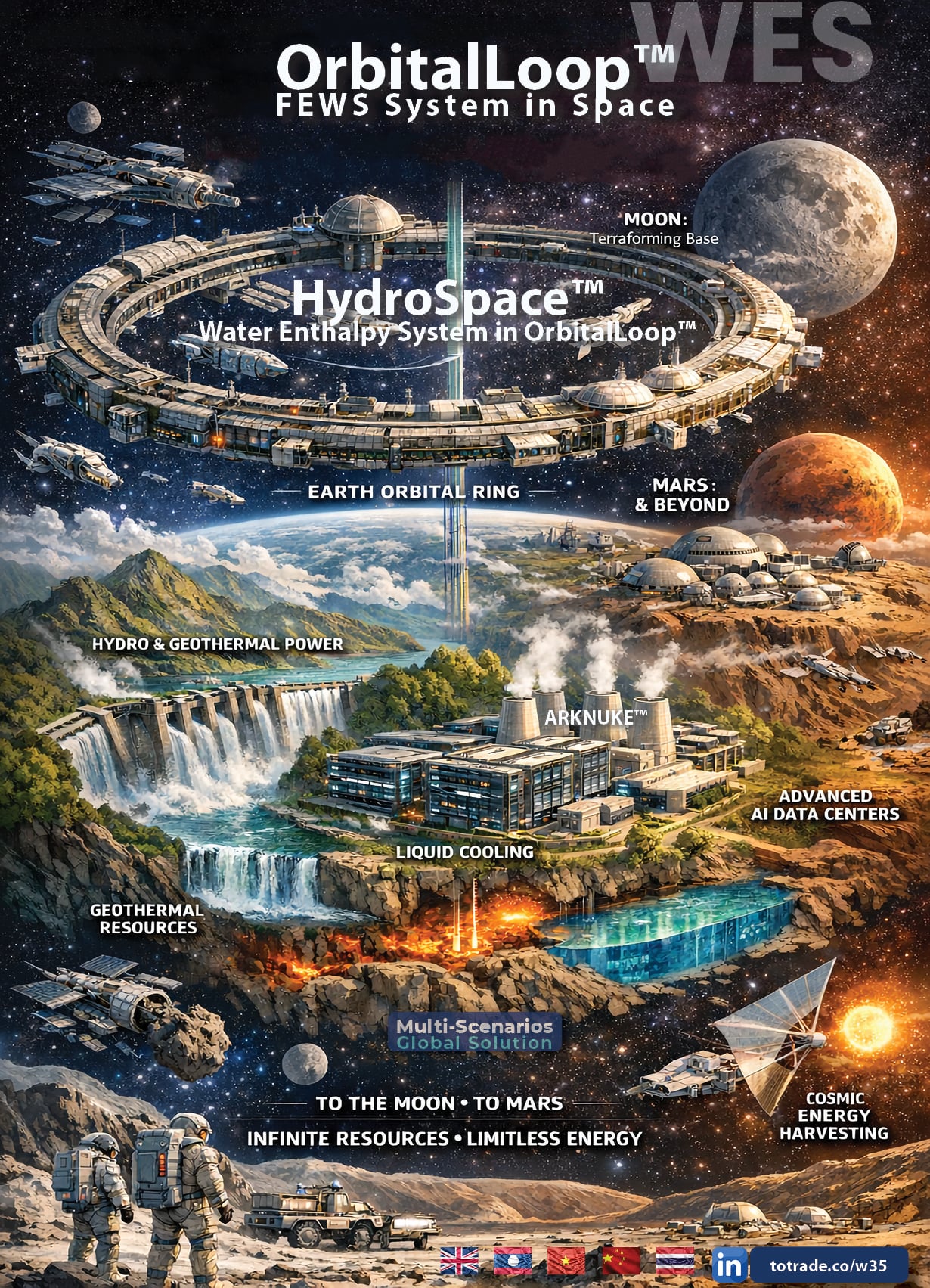 Infinite Resources. Limitless Energy. Earth-Moon-Mars Connected
